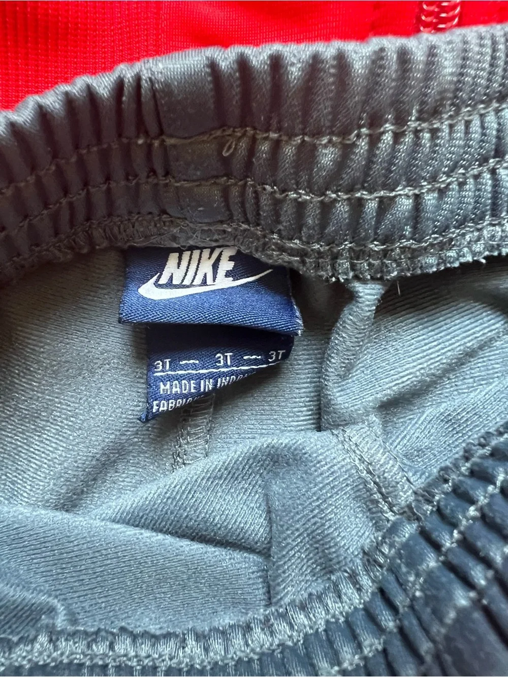 Nike 3T Red & Gray Kids Track Jacket + Pants Set plus red Adidas Shirt - Picture 5 of 7